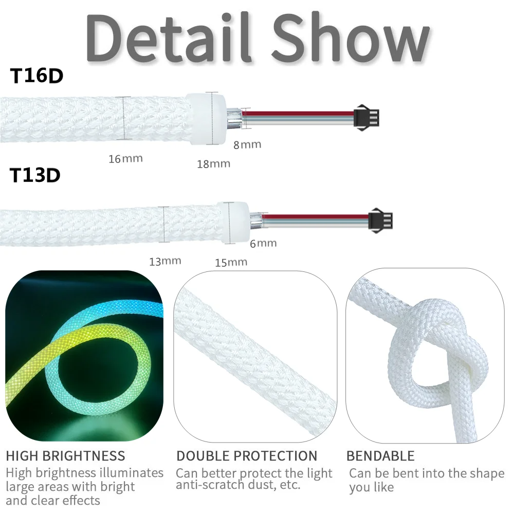 360 Degree IP67 Waterproof Outdoor Silicon Led Neon Flex Flexible D16 Waterproof Neon Lights