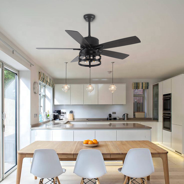 Hot selling 52 inch all copper LED ceiling fan with light, remote control ceiling fan, indoor fan