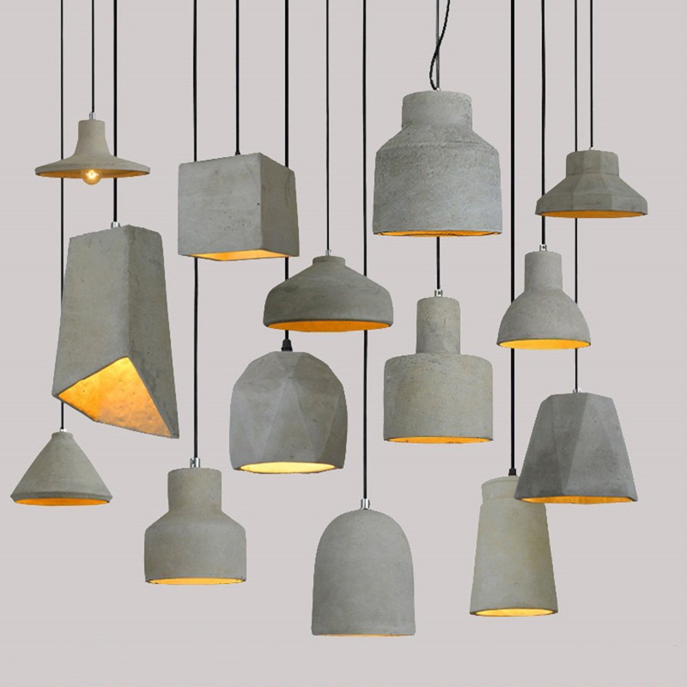 Hot Selling Industrial Vintage Lighting Fixture Home Decoration Hanging Lamp Restaurant Loft Creative Cement Pendant Light