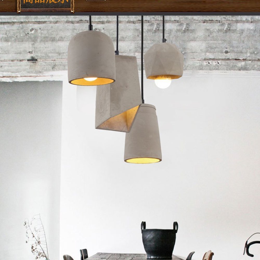 Hot Selling Industrial Vintage Lighting Fixture Home Decoration Hanging Lamp Restaurant Loft Creative Cement Pendant Light
