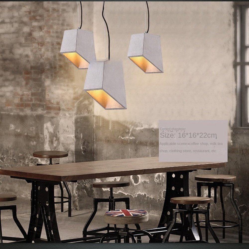 Hot Selling Industrial Vintage Lighting Fixture Home Decoration Hanging Lamp Restaurant Loft Creative Cement Pendant Light