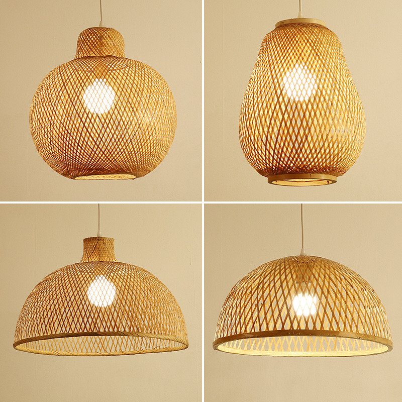 Decoration 2024 Rattan Bamboo Handmade Garden Outdoor Ceiling Restaurant Living Room Hotel Pendant Lamp