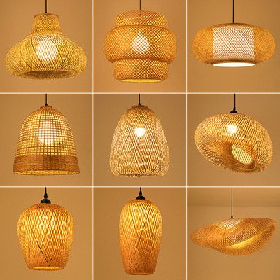 Decoration 2024 Rattan Bamboo Handmade Garden Outdoor Ceiling Restaurant Living Room Hotel Pendant Lamp