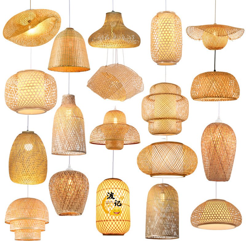 Decoration 2024 Rattan Bamboo Handmade Garden Outdoor Ceiling Restaurant Living Room Hotel Pendant Lamp