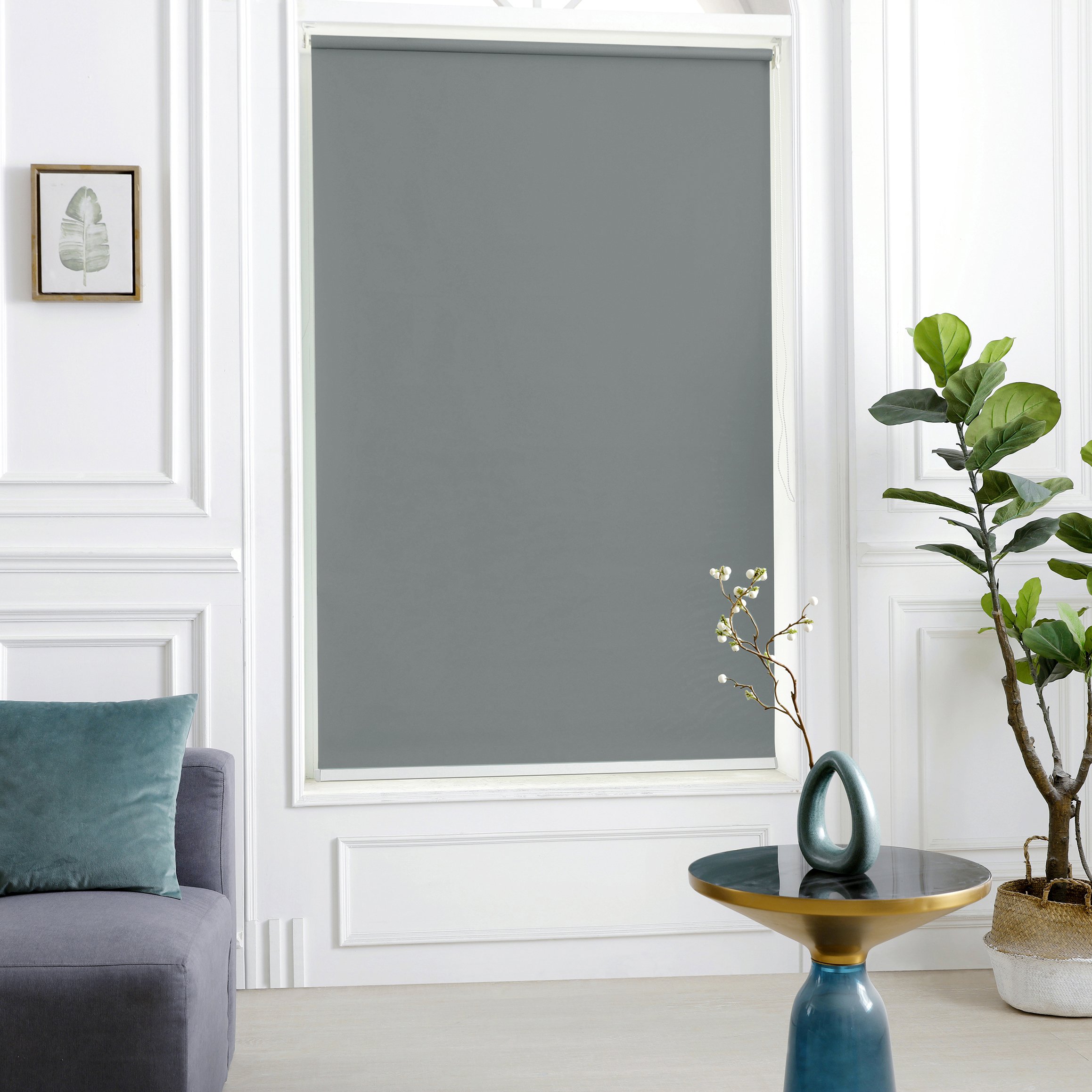 Outdoor Blinds Motorized Roller Waterproof Fire Resistant Black out Roller Shade Blinds for Commercial Application Window