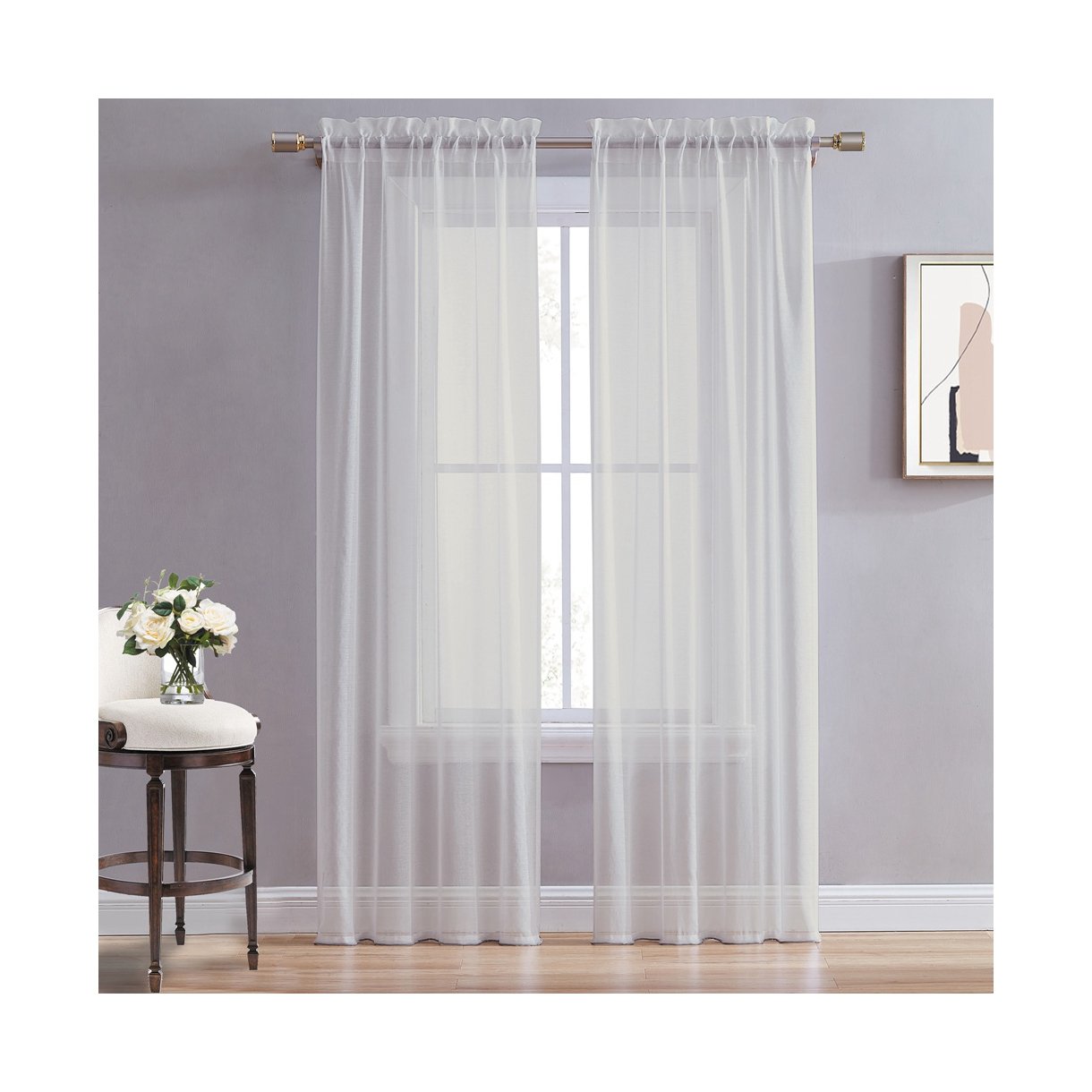 Basic window curtain sheer dry sheer can customized colors light filtering slub texture sheer for living room or outdoor