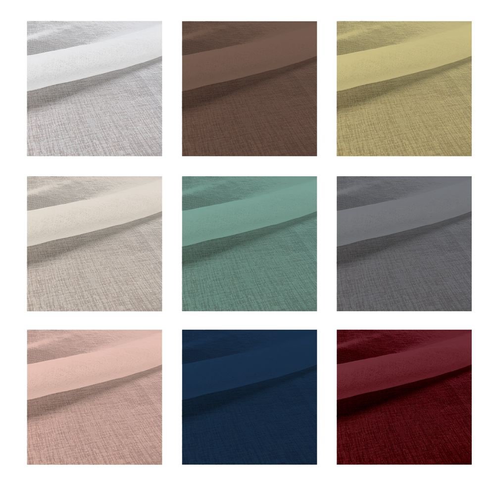 Basic window curtain sheer dry sheer can customized colors light filtering slub texture sheer for living room or outdoor