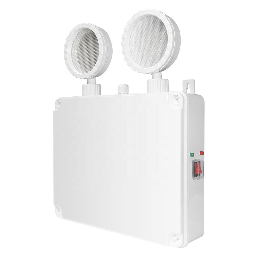 QiHui IP65 600LM LED Emergency Light High Output LED Two Heads Light Wall Mounted Emergency Lighting