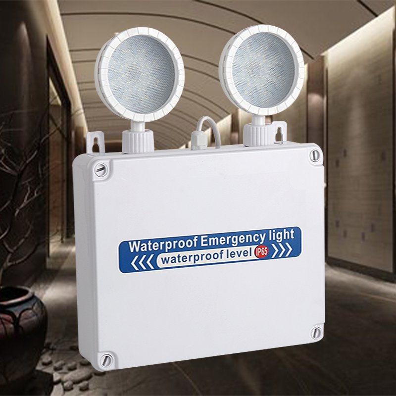 QiHui IP65 600LM LED Emergency Light High Output LED Two Heads Light Wall Mounted Emergency Lighting