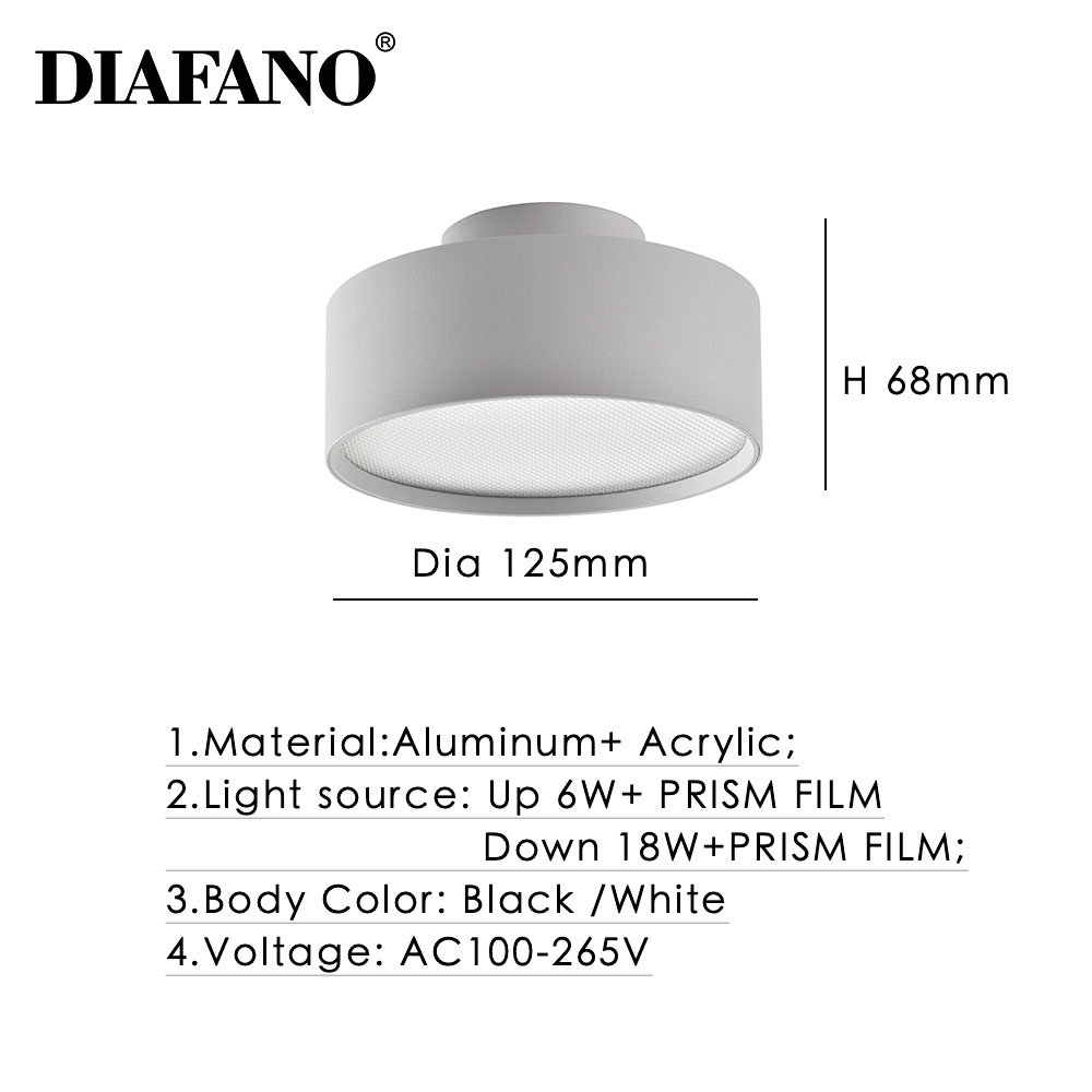 Indoor surface mounted lighting new design white/black led down light, anti glare ceiling led downlight/led downlight
