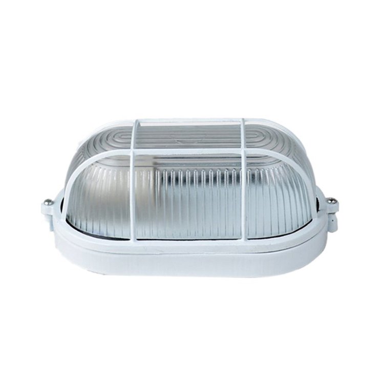 Outdoor Oval Shape Industrial Ceiling Lamp E27 Holder Moisture proof Bulkhead Wall Mounted Light
