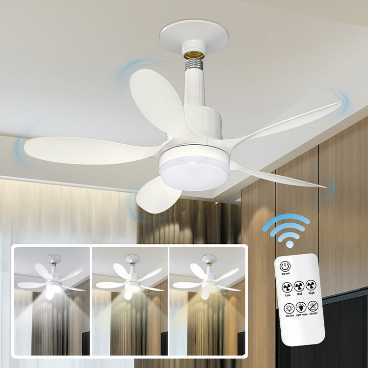 wholesale 22 inch small Remote Control Led fan Custom modern rotating smart bldc remote control lamp ceiling fan with led light