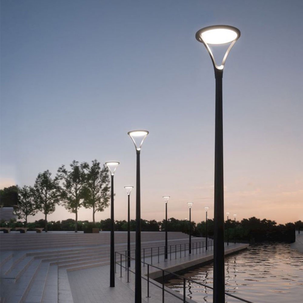 Hot Selling 12V Garden Post Lights For Yard Led Post Light Circle Decorative Light Posts Outdoor