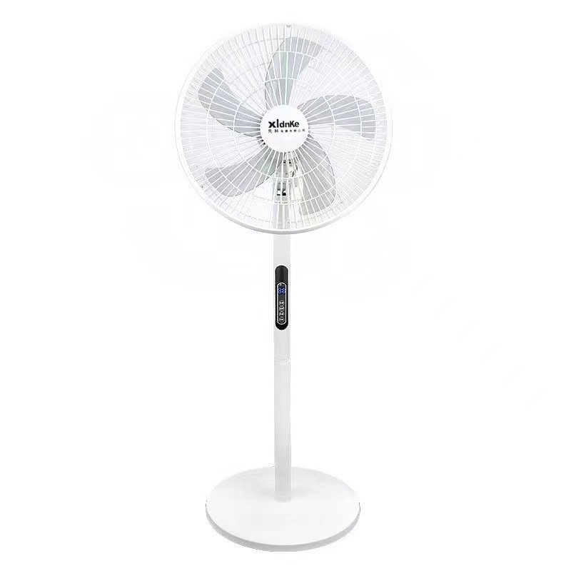 Home emergency outdoor camping fan available 16 Inch Pedestal Solar Powered Electric floor type Rechargeable With lights