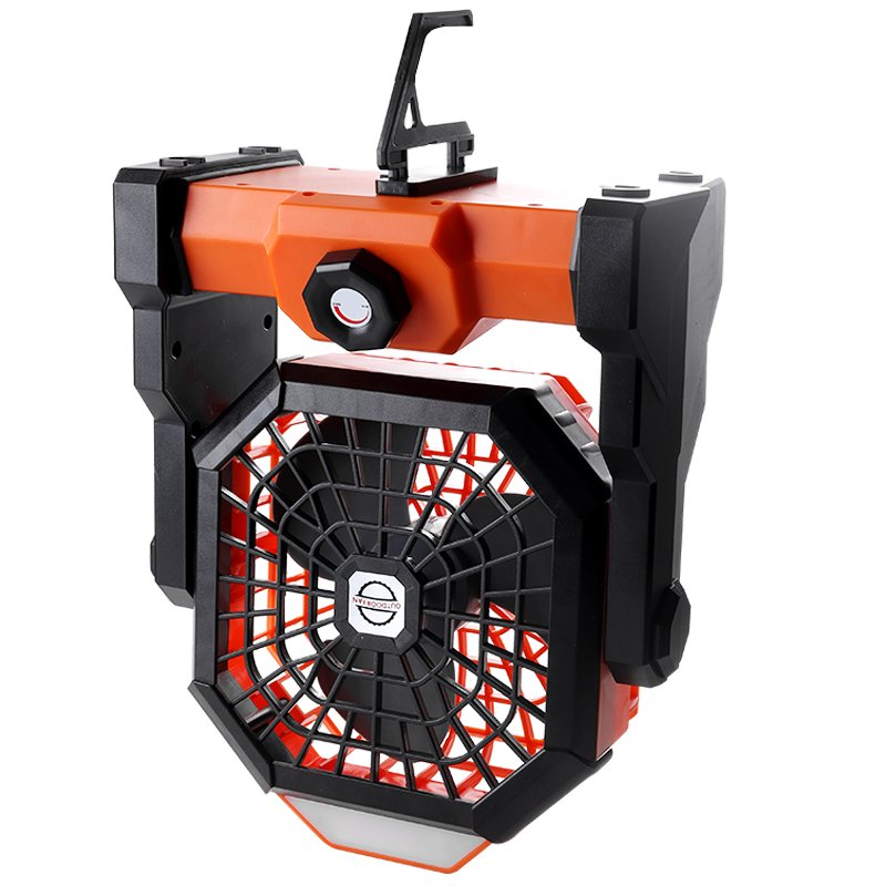 New Arrival 7800mAh Battery Double Blade LED Lantern Hook Tent Outdoor Usb Rechargeable Camping rechargeable table fan