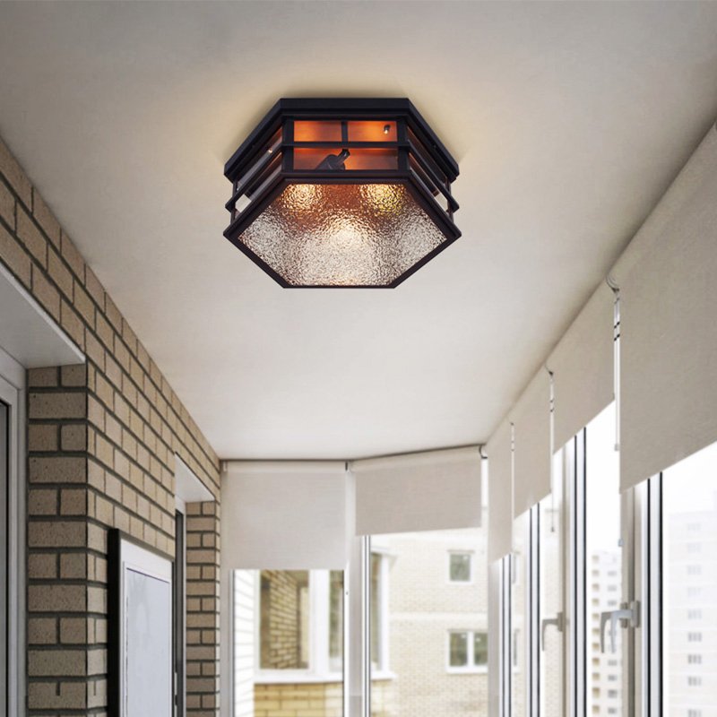 Hot Selling Modern LED Restaurant Ceiling Lamp New Design Wave Glass Decoration Retro Industrial E27 Screw Mouth Lighting