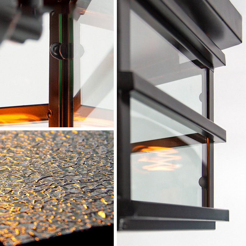 Hot Selling Modern LED Restaurant Ceiling Lamp New Design Wave Glass Decoration Retro Industrial E27 Screw Mouth Lighting