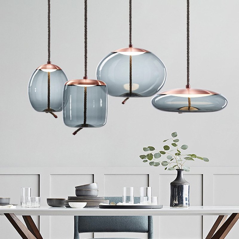 Modern Nordic Crystal LED Pendant Lights Living Room Home Decor Hanging Lamp Ceiling Light Fixture Living Dining Room Chandelier