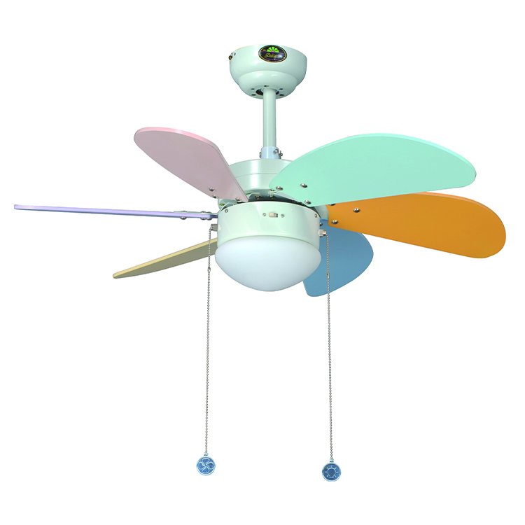 Low Noise Small Size 35w Kids Ceiling Fan Lamp Light Weight Ceiling Fan With Remote Control