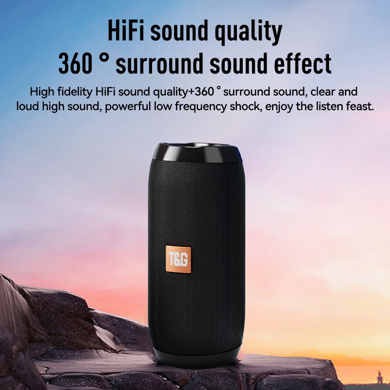Professional Laptop Speaker Waterproof Bluetooth Party Tumbler Outdoor Speaker with AUX Communication Model TG117