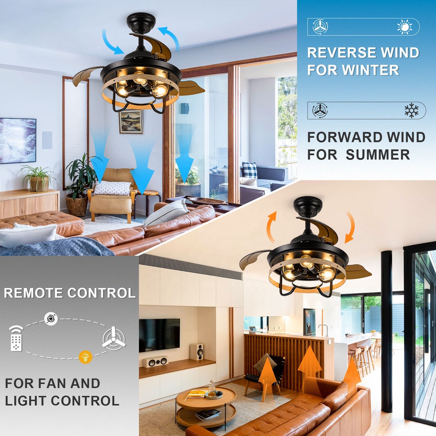 Hot Selling silent Motor ceiling fans and lamp 220 volt ceiling fan with chandelier light modern led ceiling fan light