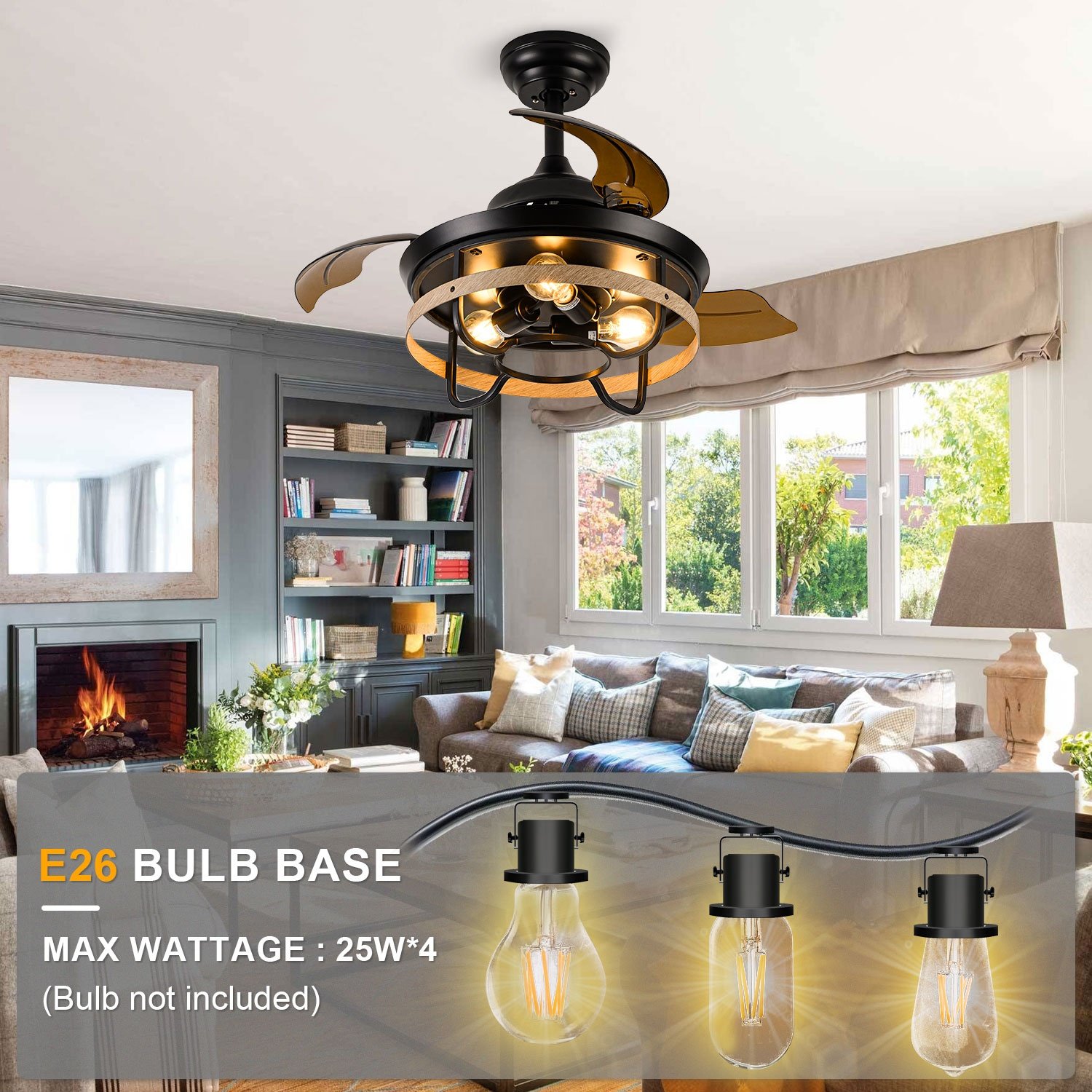 Hot Selling silent Motor ceiling fans and lamp 220 volt ceiling fan with chandelier light modern led ceiling fan light