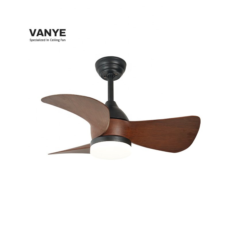 Best 38-Inch Retro Black Wood Color Ceiling Fan with LED Light and Remote Control Modern Style Vintage Rustic Propeller