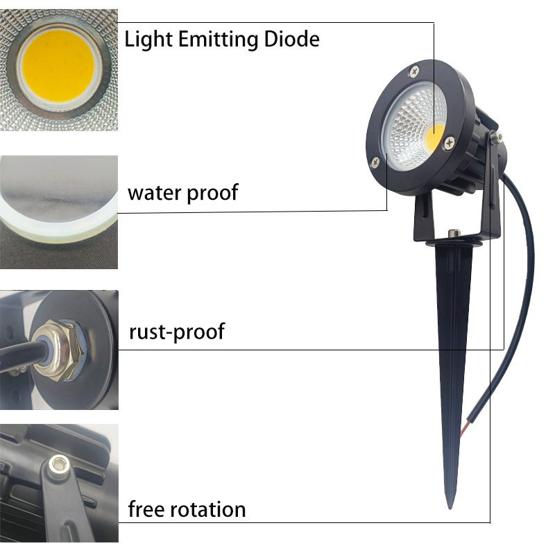 LED outdoor garden spot light with spike 3W 5W 7W IP66 Warm White 3000K LED Tree Light