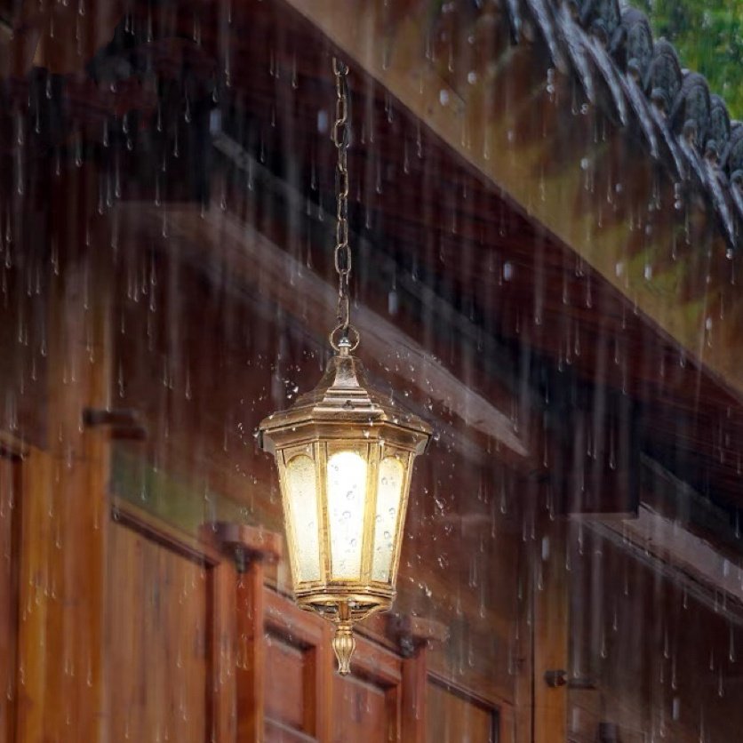 European style retro chandelier waterproof courtyard balcony corridor corridor garden villa terrace sunlight room garden light