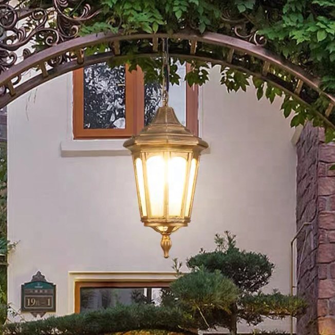 European style retro chandelier waterproof courtyard balcony corridor corridor garden villa terrace sunlight room garden light