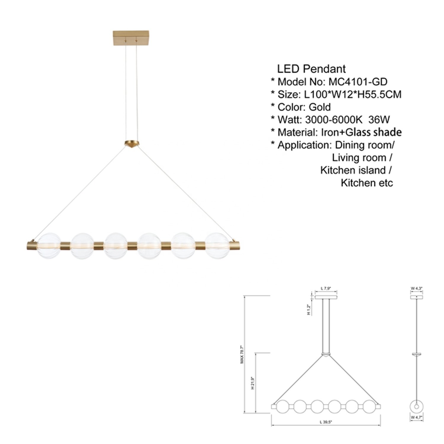 Modern Interior Nordic Creative Restaurant Chandelier Led Hanging Lighting Linear Marble Lamparas Concrete Cement Pendant Light