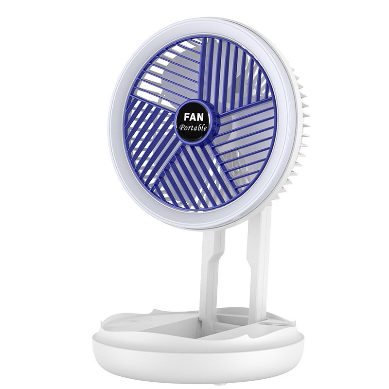Customized desktop multi-functional folding fan can store nightlight small fan can be wall-mounted charging rotating ceiling fan
