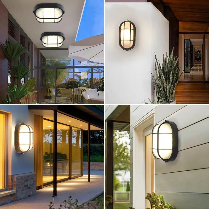 Retro Outdoor LED Waterproof Wall Lamp Moisture Vintage E27 Garden Ceiling Sconce Bathroom Porch Exterior Wall Lighting Fixtures