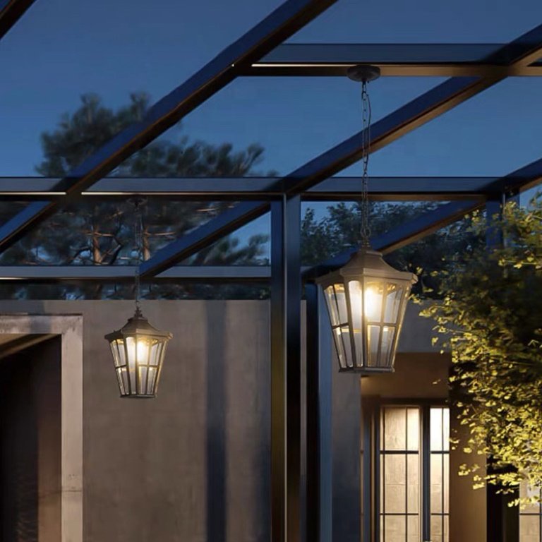 American country chandelier E27 European outdoor waterproof balcony garden light aisle corridor chandelier