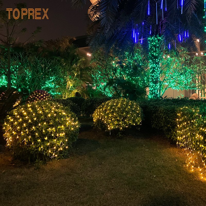 IP 65 Outdoor LED String Lights Tall Building House Segment Twinkly Curtains Net Rice Color Modeling Christmas Tree Lighting