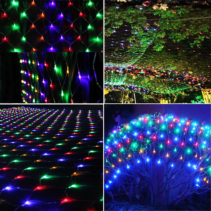 IP 65 Outdoor LED String Lights Tall Building House Segment Twinkly Curtains Net Rice Color Modeling Christmas Tree Lighting