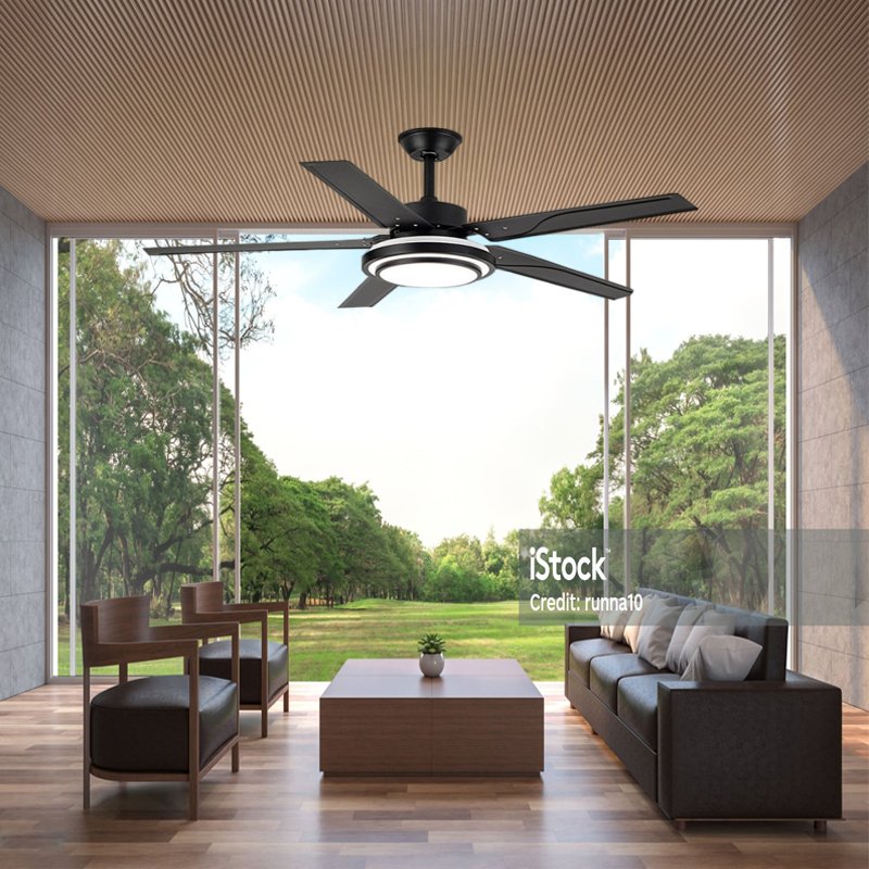 remote controls Dimmable luminaires 6 wind speeds ceiling fan with led light