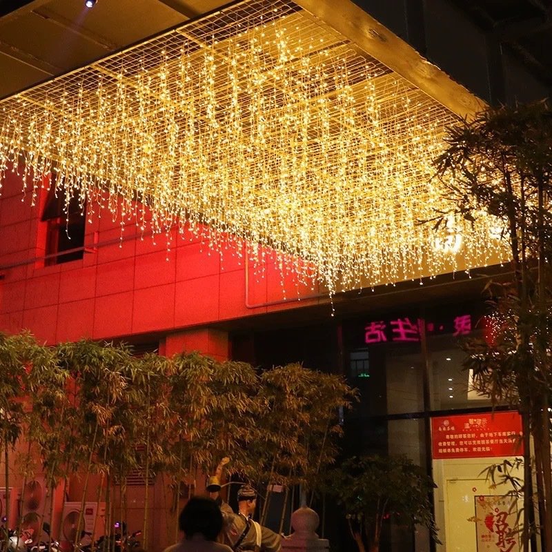 Vv300 New Wedding Props Chandelier Acrylic Transparent Led Light String Wedding Hall Scene Layout Wedding Ceiling Decoration
