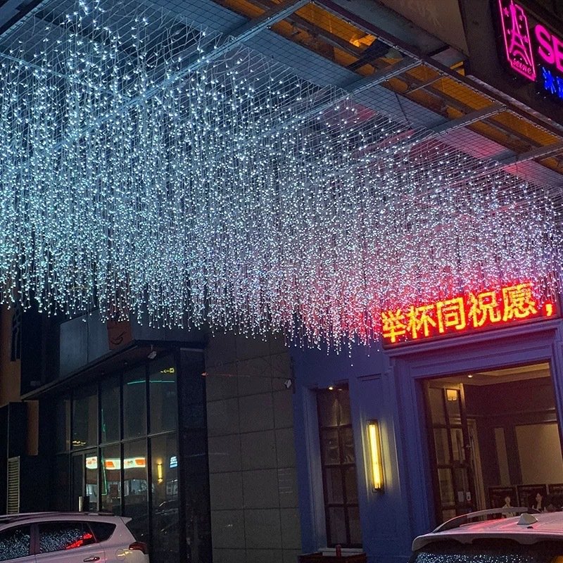 Vv300 New Wedding Props Chandelier Acrylic Transparent Led Light String Wedding Hall Scene Layout Wedding Ceiling Decoration