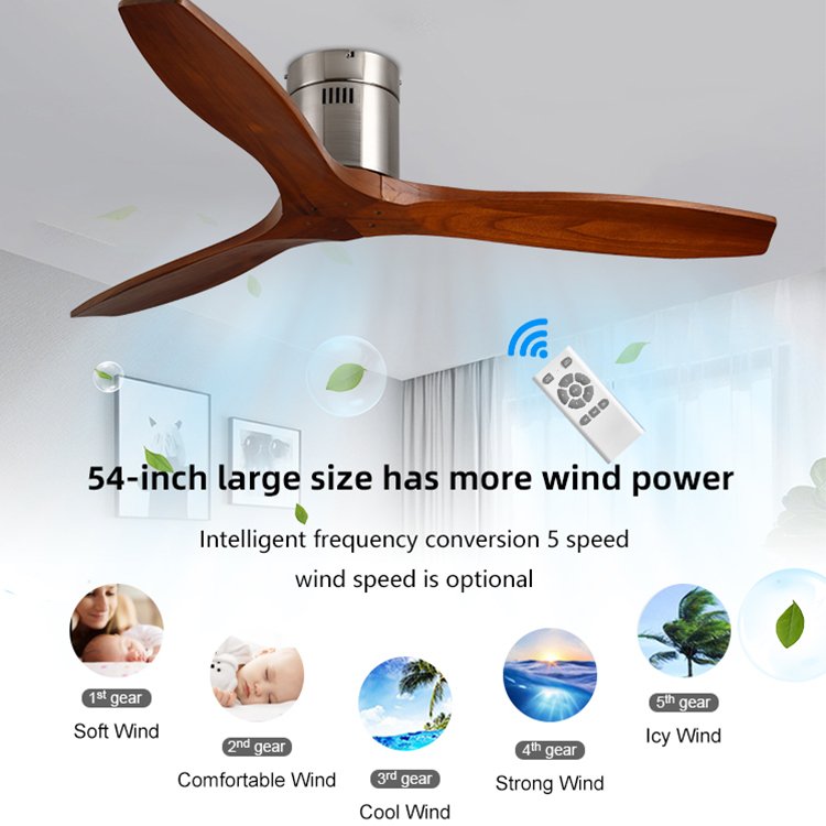 Remote Control Ceiling Fan with Light Ac Bldc White Wooden Industrial Blades Wood Smart Bedroom Ceiling Fan Lighting