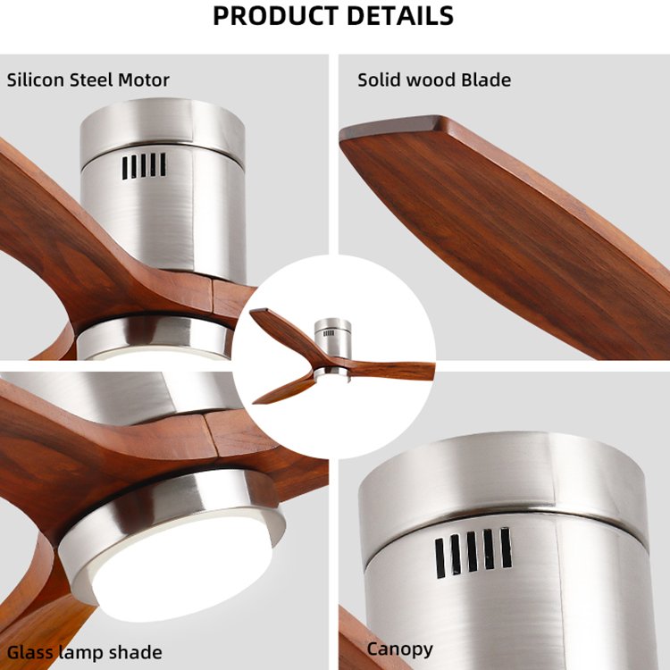 Remote Control Ceiling Fan with Light Ac Bldc White Wooden Industrial Blades Wood Smart Bedroom Ceiling Fan Lighting