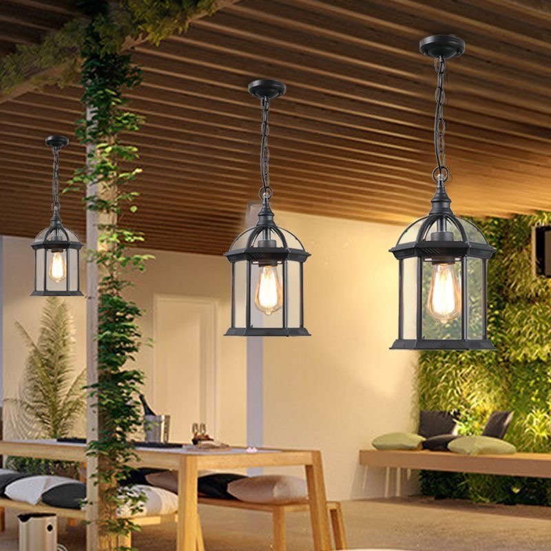 Outdoor Dust Proof Led Ceiling Pendant Chandelier Light For High Bay Garden Villa Camping Corridor Entrance Pavilion Terrace
