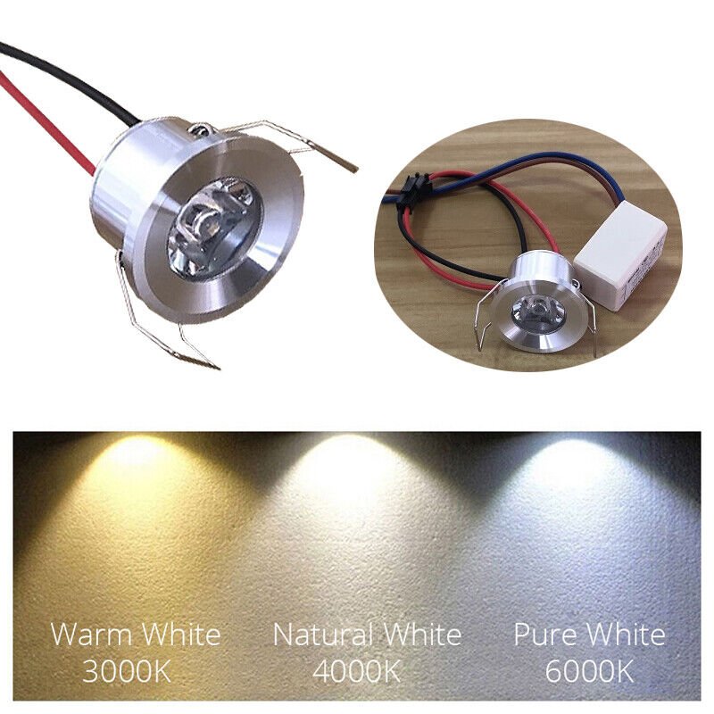 Mini Spot Led Downlight 220v 1.5w 3w 12v 24v Recessed Led Light Dimmable Jewelry Cabinet Ceiling Spotlight Plant Grow