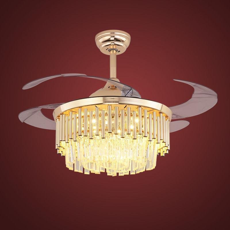 Factory price led ceiling fans high quality ceiling led ceiling fans with hidden ABS blades for dining room
