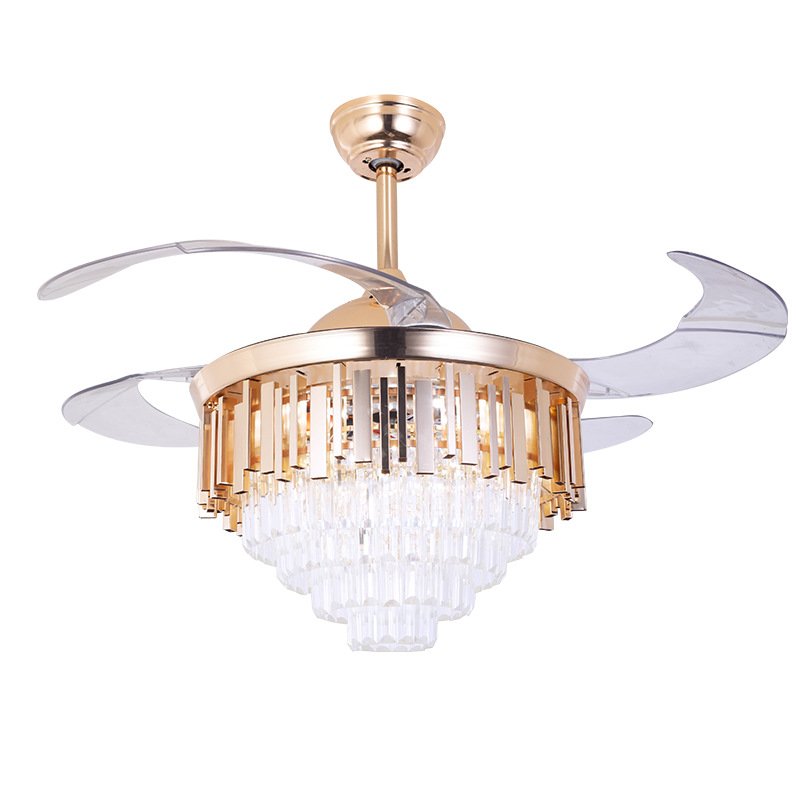Factory price led ceiling fans high quality ceiling led ceiling fans with hidden ABS blades for dining room