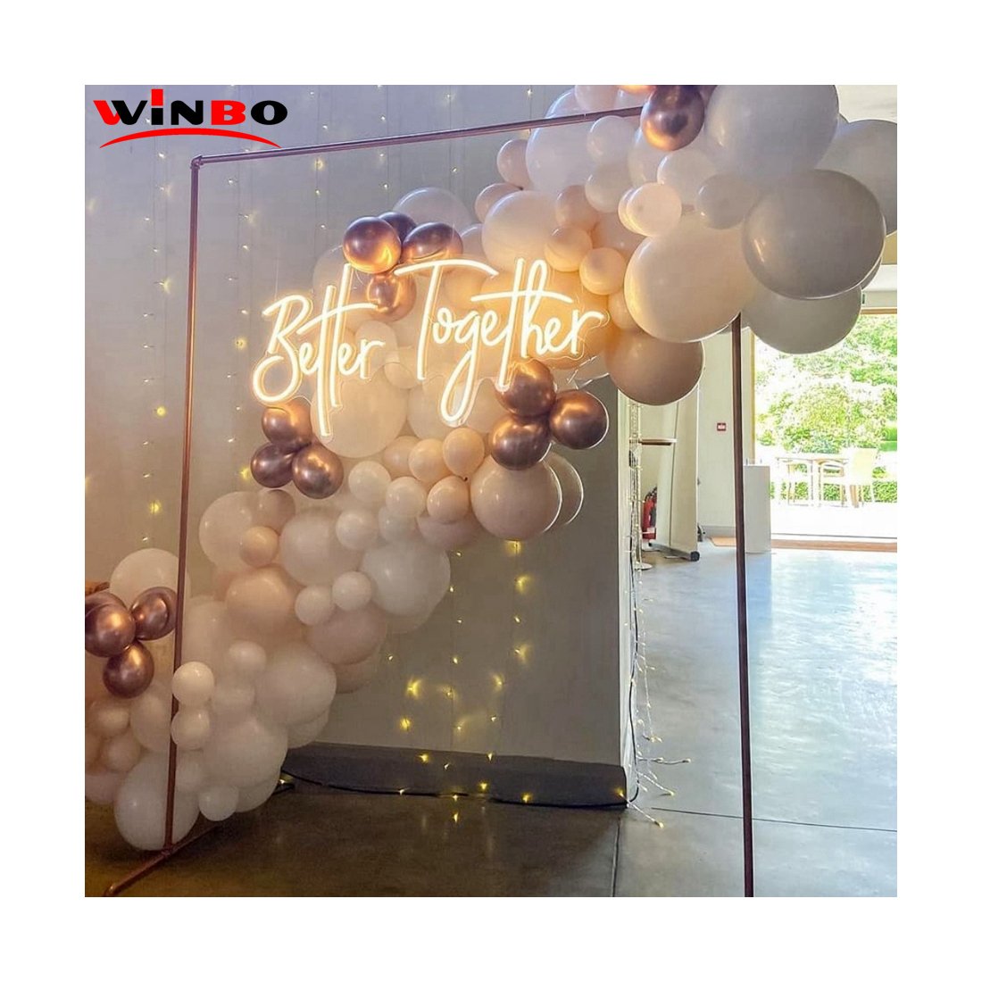 Winbo ODM Personalized Happy birthday letters Custom led silicon 1cm cut light Name Logo Neon sign for Birthday party wall decor
