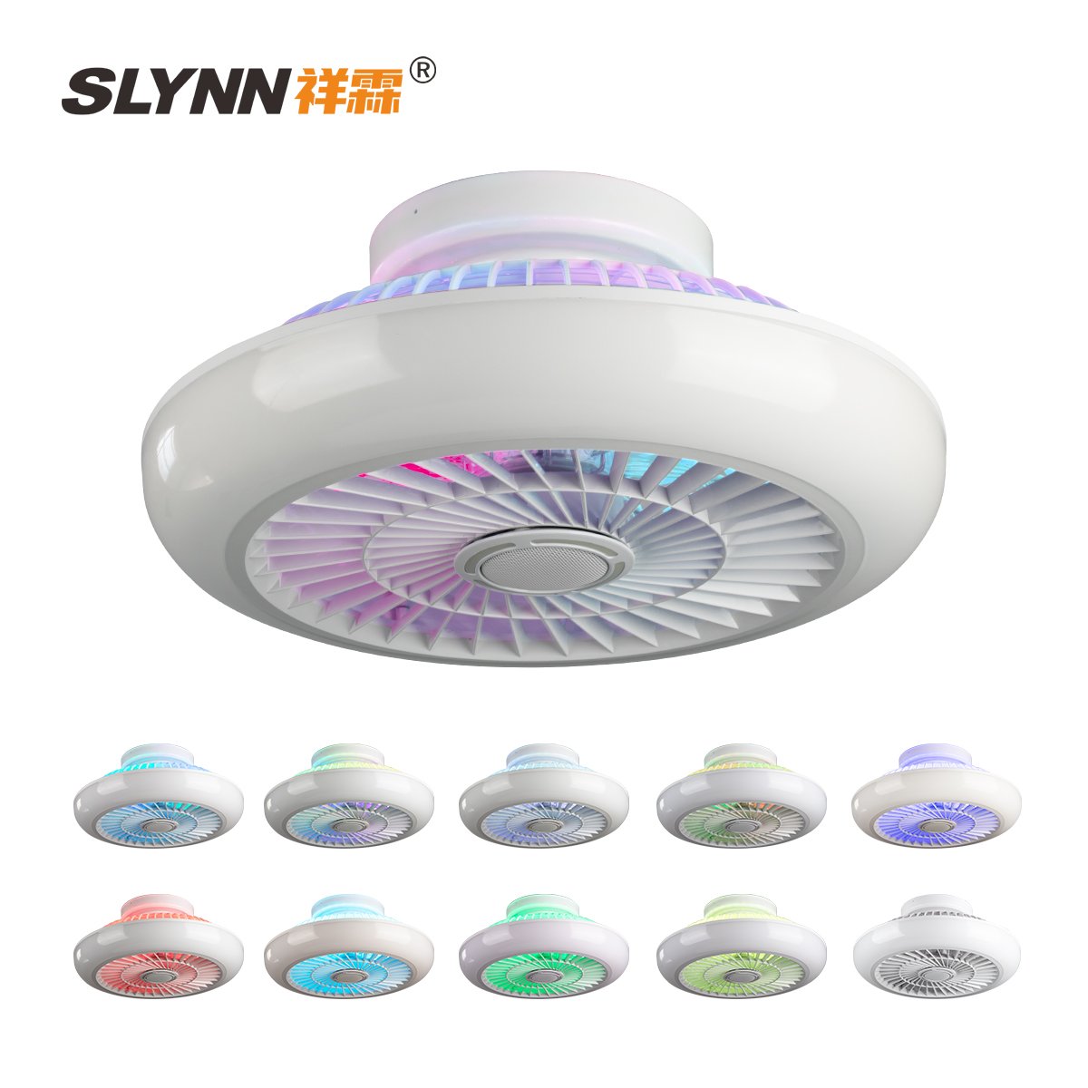 Design Electric Ceiling Fan Light OEM Invisible Blade Living Room Decorative Enclosed Ceiling Fans Light Lamp
