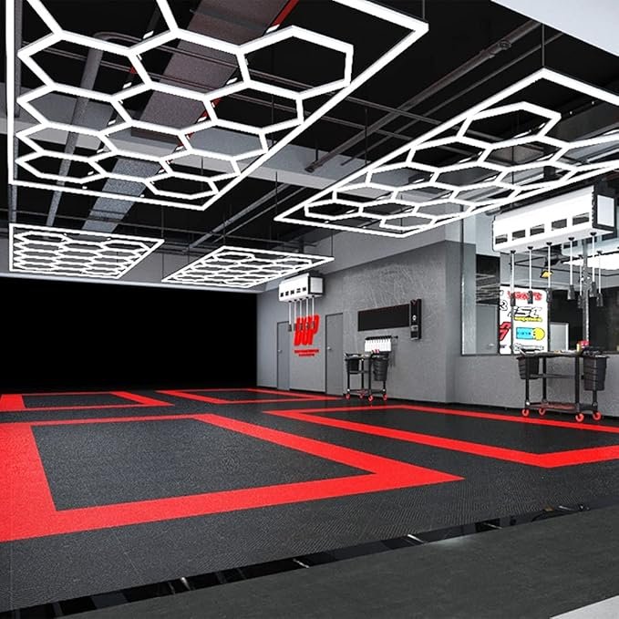Wholesale honeycomb car parking garage lights hex led garage lights ceiling hexagon garage light