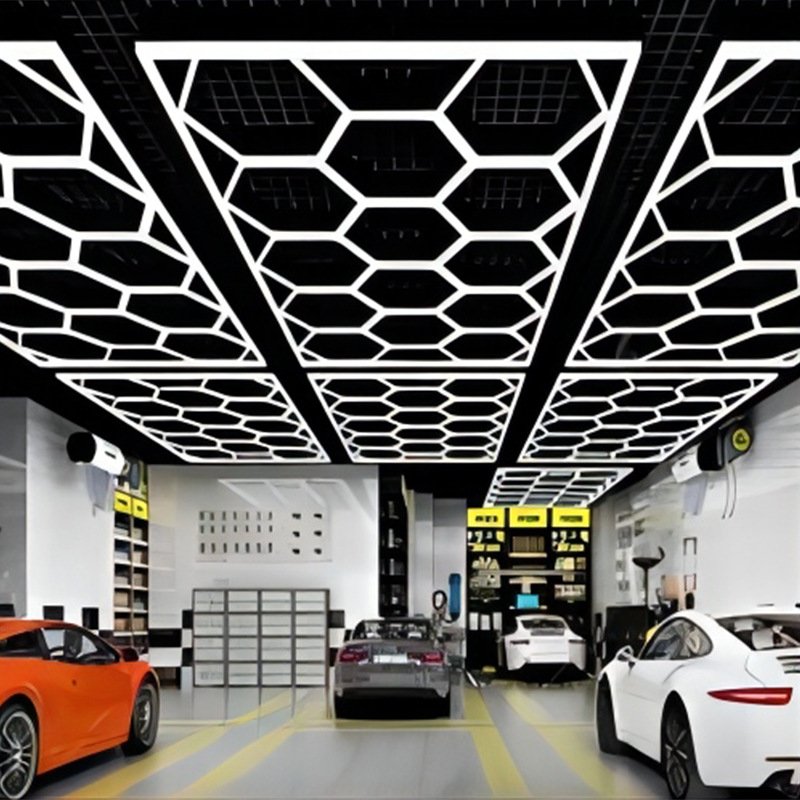 Wholesale honeycomb car parking garage lights hex led garage lights ceiling hexagon garage light