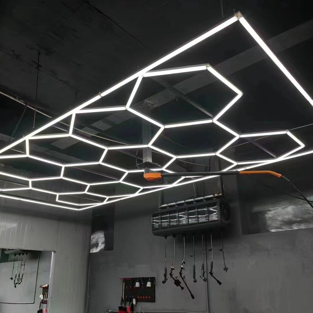 Wholesale honeycomb car parking garage lights hex led garage lights ceiling hexagon garage light